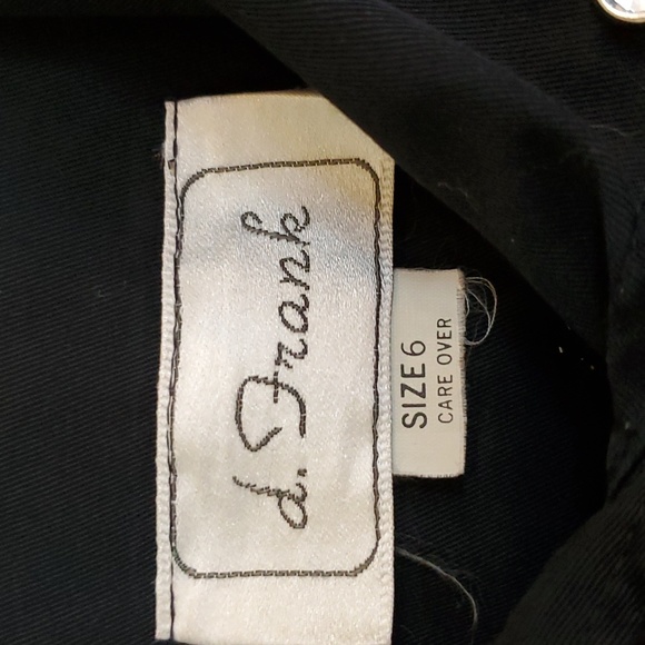 Vtg D Frank Size 6 Black Belted Shirt Dress Dolman Sleeves and Side Seam Pockets - Picture 3 of 16